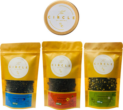 The Circle Of Aroma Combo Of Blue Pea,Hibiscus,Chamomile| Immunity Booster | High Antioxidants Chamomile, Hibiscus Green Tea Pouch(3 x 50 g)