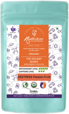 Radhikas Fine Teas and Whatnots DESTRESS Passion Fruit Darjeeling Leaf Passion Fruit Tea Vacuum Pack(50 g)