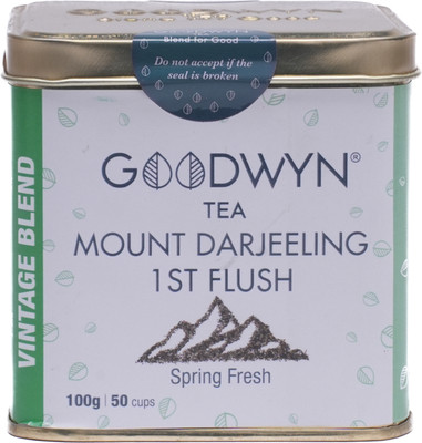 Goodwyn Darjeeling First Flush Black Tea Loose Leaf Tin | Fresh & Aromatic Black Tea Box(100 g)