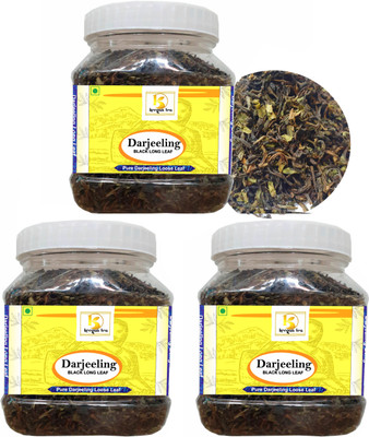 Keegan Tea Pure Darjeeling Long Leaf Authentic Darjeeling Black Tea 200gm Jar Combo Pack Of 3 (600gm) Black Tea Mason Jar(3 x 200 g)