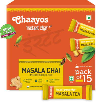 Chaayos Instant Tea Premix - Regular Sugar - Masala Flavour Masala Tea Box(210 g)