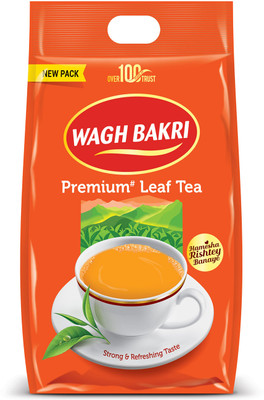 Waghbakri Premium Assam Leaf Tea Bold, Aromatic Kadak Chai Tea Pouch(1 kg)