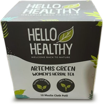 Hello Healthy Artemis Green Women's Herbal Tea | immunity booster 10 Sachets (2g Each Bags) Hibiscus Green Tea Bags Box(10 x 1 Bags)