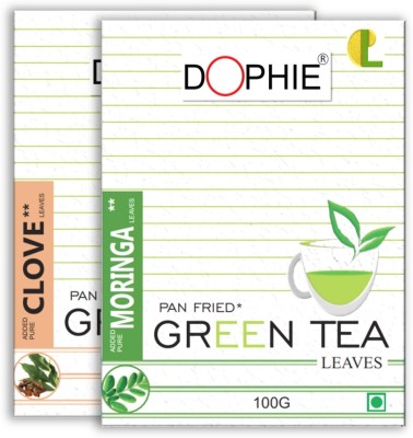 dophie Moringa green tea , Cloves Green tea [COMBO PACK-2] Good Source of Antioxidants (100gm Each) Herbs Green Tea Box(2 x 100 g)