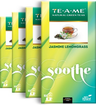 TE-A-ME Pack of 4 (4 X 25 = 100 Tea Bags) Jasmine, Lemon Grass Green Tea Bags Box(4 x 25 g)