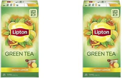 Lipton GREEN TEA HONEY LEMON 25 BAGS TEA COMBO PACK OF 2 Green Tea Bags Box(2 x 25 Bags)