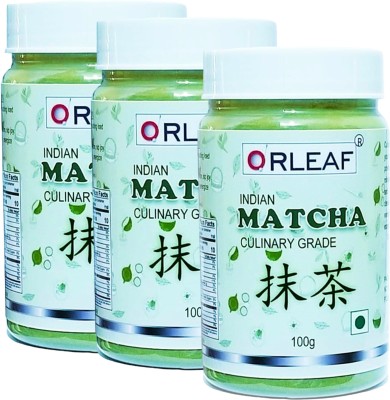 orleaf Matcha Green Tea Powder|Cooking|Tea| Antioxidant|Rich,Support Digestive Health Unflavoured Matcha Tea Plastic Bottle(3 x 100 g)