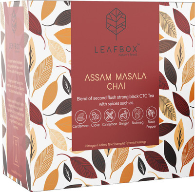 leafbox ASSAM MASALA CHAI Masala Tea Box(20 x 2.5 g)