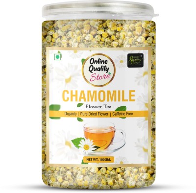 Online Quality Store Organic Chamomile Flower Tea - 100g | Caffeine Free Herbal Tea| Chamomile Tea Chamomile Herbal Tea Mason Jar(100 g)