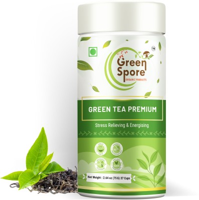 Green Spore Green Tea Premium,Antioxidants Rich,Improves Metabolism,Reduce Weight Whole Leaf Green Tea Tin(75 g)