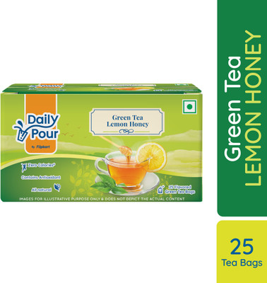 Daily Pour by Flipkart Lemon Honey Green Tea Bags Pouch(25 Bags)