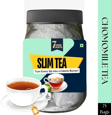 7HerbMaya Slim Tea 2gm X 75 tea bags | Powerful formula of 13 vital ayurvedic herbs Garcinia, Lemon, Ashwagandha, Honey, Lime Green Tea Bags Plastic Bottle(5 x 15 Bags)