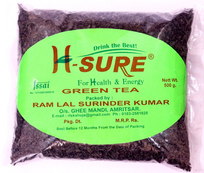 H-Sure Special Loose Leaf Green Tea For Weight Loss Pack Of 500gm Tulsi Green Tea Vacuum Pack(500 g)