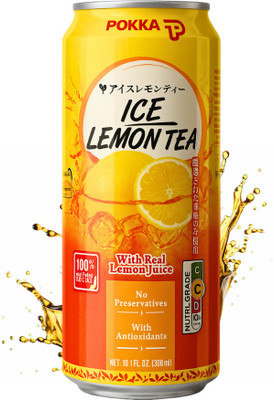 Pokka Lemon Iced Tea | Ready to Drink | No Artificial Flavor - Natural & Refreshing Infusion Tea Tin(300 ml)