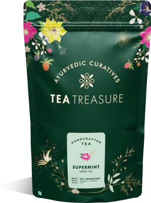TeaTreasure Super Mint Mix for Weight Loss Whole Leaf Loose Leaves Green Tea Pouch(100)