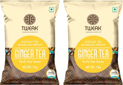 Tweak Instant Ginger Tea Premix Ready Chai Mix with Milk, Sugar & Spices Ginger Instant Tea Pouch(2 x 1 kg)