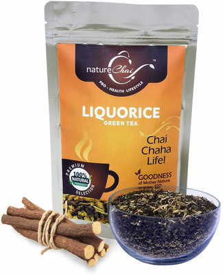 Nature Chai Sweet Liquoric Green Tea Pure & Light Loose Green Tea Leaves 100gx1 (Total 100g)Pack, All Natural Flavour, Zero Calories - Improves Metabolism & Reduces Waist In Zip Pack Liquorice Tea Pouch(100 g) Nature Chai Sweet Liquoric Green Tea Pure & Light Loose Green Tea Leaves 100gx1 (Total 100g)Pack, All Natural Flavour, Zero Calories - Improves Metabolism & Reduces Waist In Zip Pack Liquorice Tea Pouch(100 g)
