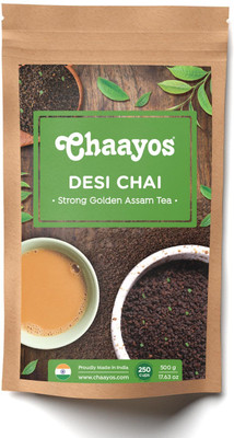 Chaayos Golden Tea Premium Chai Patti Black Tea Pouch(500 g)