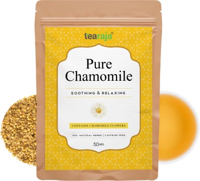 Tearaja Pure Chamomile Tea Leaves Pure Herbal Tea Chamomile Herbal Tea Pouch(50 g)