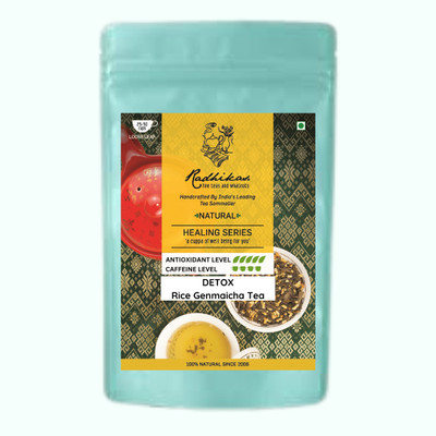 Radhikas Fine Teas and Whatnots Genmaicha Loose Leaf Rice : Cleanse Your System Naturally Green Tea Vacuum Pack(50 g)