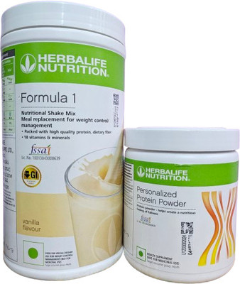HERBALIFE FORMULA-1 VANILLA 500GM & PROTEIN POWDER 200GM WEIGHT LOSS Green Tea Tin(2 x 0.35 ml)