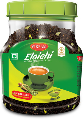 Vikram Elaichi CTC Tea Blended with 100% Natural Ground 500g Cardamom Tea Plastic Bottle(500 g)