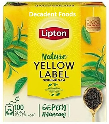 Decadent Foods Liptonn Nature Yellow Label Black Tea | 100 Tea Bag | Black Tea Bags Box(200 g)