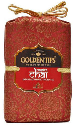 Golden Tips Brocade Bag Indian Spices Masala Tea Box(125 g)
