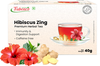 Fubenco Hibiscus Zing Herbal Tea Tisane Herbs Herbal Tea Bags Box(40 g)