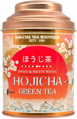 SANCHA Hojicha Tea, Japanese Green Tea, Roasted Green Tea, Sweet & Nutty Notes Unflavoured Green Tea Tin(50 g)