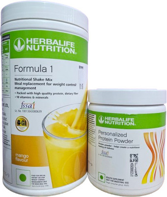 HERBALIFE FORMULA-1 MANGO SHAKE500GM & PROTEIN POWDER 200GM WEIGHT LOSS Herbal Tea Tin(2 x 0.35 ml)