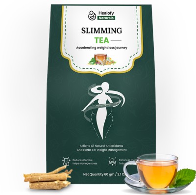 Healofy Naturals Slimming Tea for Weight Loss|A Blend of Natural Antioxidants and Herbs Lemon Grass Herbal Tea Pouch(60 g)