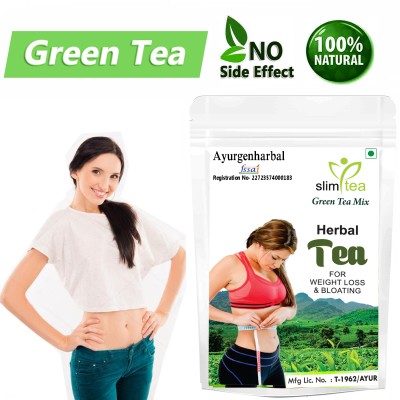 Ayurgen Herbals Slim Tea - Herbal Tea and Good for Skin Herbs Herbal Infusion Tea Pouch Lemon Green Tea Pouch(50 g)