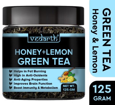 Vedarth Green Tea Leaf with Lemon and Honey (Dried Leafs) 50+ Cups Green Tea Plastic Bottle(125 g)