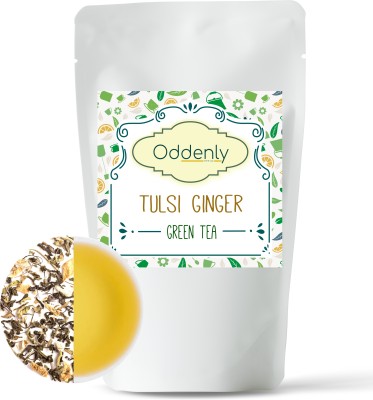 Oddenly Tulsi Ginger green Tea | Natural fresh tulsi leaves Ginger Green Tea Pouch(100 g)