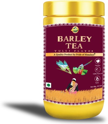 PRIDE OF HIMALAYA Barley Tea With Tulsi Flavour| Stress Relief Tea| Loose Leaf Tea 50 gm Herbal Infusion Tea Tin(50 g)