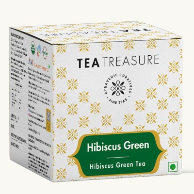 TeaTreasure Hibiscus green Tea 10 Tea Bags Green Tea Box(10 Bags)