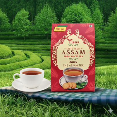 TISNA Regular CTC Assam Tea | With Elaichi Long Cinnamon Tea Box(500 g)