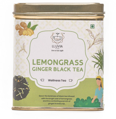 lluvia Lemongrass ginger black Tea| Lemon Grass Black Tea Tin(75 g)