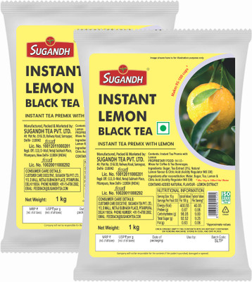 Sugandh SUG-LEM-2KG Lemon Instant Tea Pouch(2 x 1 kg)