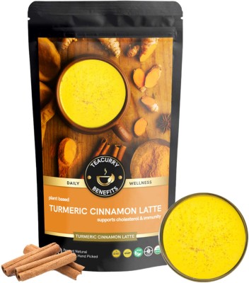 TEACURRY Turmeric Cinnamon Latte - 100 Gms Loose Tea | Helps in Anti Inflammation, Digestion, Immunity | Golden Milk Spices Herbal Tea Pouch(100 g)