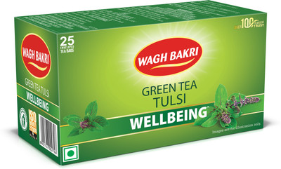 WAGH BAKRI Green Honey Tulsi Green Tea Box(25 x 1.5 g)
