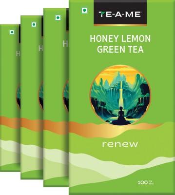 TE-A-ME Honey Lemon Green, 400 Tea Bags | Honey Lemon Green Tea | Honey, Lemon Green Tea Bags Box(4 x 100 Bags)