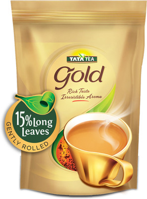 Tata Tea Gold Black Tea with Gently Rolled Aromatic Long Leaves Unflavoured Black Tea Pouch(750 g)