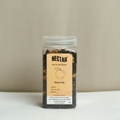 Nectar Peach Tea | Fruity, Sweet & Refreshing | Caffeine-Free Peach Black Tea Plastic Bottle(50 g)