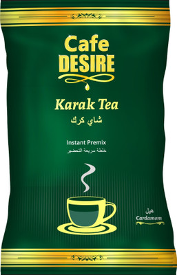 CAFE DESIRE Instant Cardamom Karak Tea Premix 1 KG Cardamom Instant Tea Pouch(1 kg)