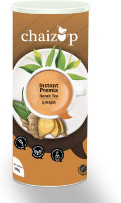 chaizup Premium Instant Ginger Premix Tea - 1Kg Can of Karak Chai with Adrak & Low Sugar, Ready to Drink Home Like Tea anytime anywhere. Ginger Instant Tea Tin(1 kg)