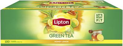 Lipton Honey, Lemon Green Tea Bags Box  (100 Bags)