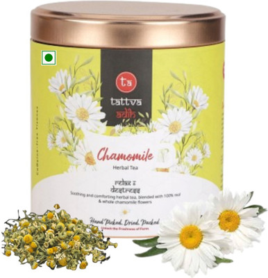 Tattva Adih Chamomile Herbal Tea – 50g, Tin | Caffeine-Free Sleep & Relaxation Tea Chamomile Herbal Tea Tin(50 g)