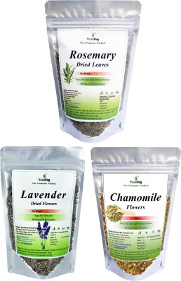 VY VedaYug Combo | Chamomile Flower 30g, Lavender Flower 30g & Rosemary Leaves 50g Herbal Tea Pouch(3 x 36.67 g)